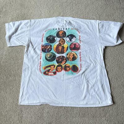 LOT 131B: 2003 Tie Dye Q102 Q Concert 14 Tweeter Center Shirt (Medium), Concert 2000 T-Shirt, Black Q14 T-Shirt (XL), QConcert 2000...