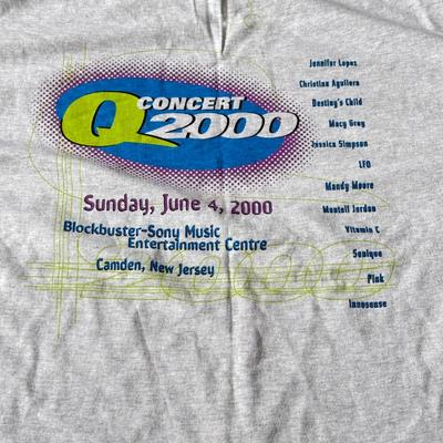 LOT 131B: 2003 Tie Dye Q102 Q Concert 14 Tweeter Center Shirt (Medium), Concert 2000 T-Shirt, Black Q14 T-Shirt (XL), QConcert 2000...