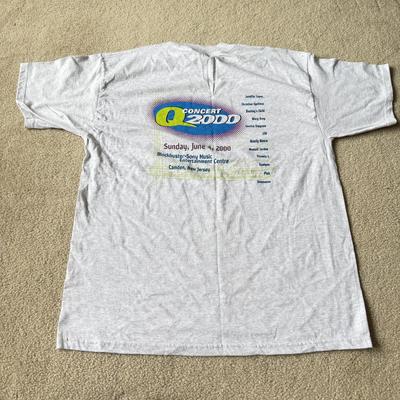LOT 131B: 2003 Tie Dye Q102 Q Concert 14 Tweeter Center Shirt (Medium), Concert 2000 T-Shirt, Black Q14 T-Shirt (XL), QConcert 2000...