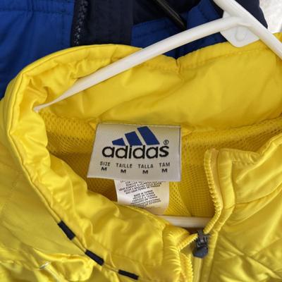LOT 132L: Collection of Jackets: Pride Products Money Print, NWT Fleet Street (Small), Yellow Adidas (M), Columbia (18/20), Tommy...