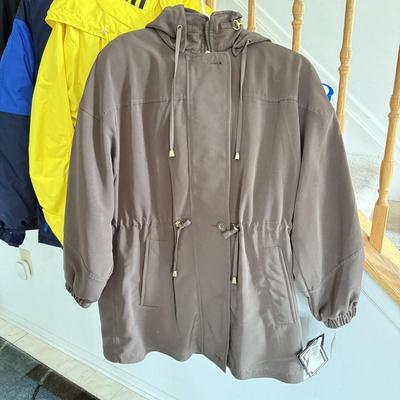 LOT 132L: Collection of Jackets: Pride Products Money Print, NWT Fleet Street (Small), Yellow Adidas (M), Columbia (18/20), Tommy...