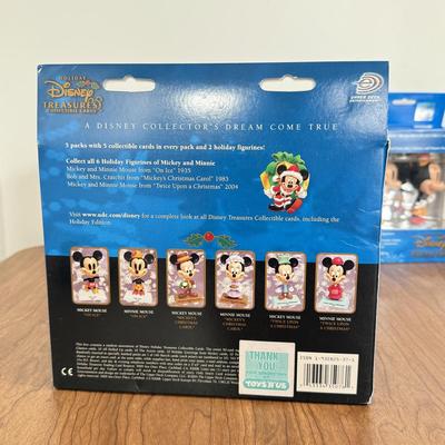 LOT 133L: Three NIP 2004 Disney Holiday Treasures Collectible Cards w/ Figurines