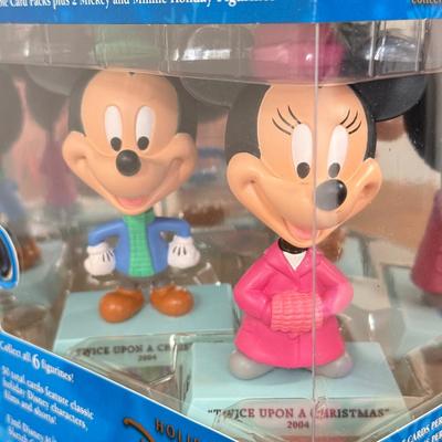 LOT 133L: Three NIP 2004 Disney Holiday Treasures Collectible Cards w/ Figurines