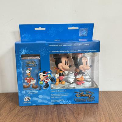 LOT 133L: Three NIP 2004 Disney Holiday Treasures Collectible Cards w/ Figurines