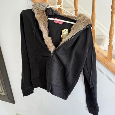 LOT 135A: NWT Juicy Couture Zip Up Hoodie (Large) & NWT Jennifer Lopez JLo Jacket (XL)