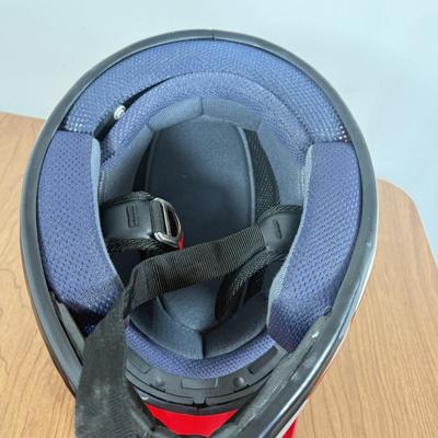 LOT 139A: Red THH TX10 Motocross Helmet (Size XL 61-62cm) w/ Matching Solo Gloves (XXL-12) & Scott Goggles