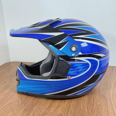LOT 140A: NWT Blue Answer Racing M7 Fiberglass Motocross Helmet (Size XL 61-62cm)
