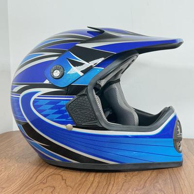 LOT 140A: NWT Blue Answer Racing M7 Fiberglass Motocross Helmet (Size XL 61-62cm)