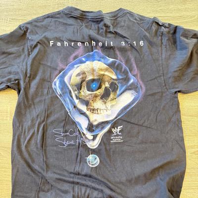 LOT 143A: 1998 WWF Stone Cold Steve Austin Fahrenheit 3:16 Long Sleeve Tee (Large)