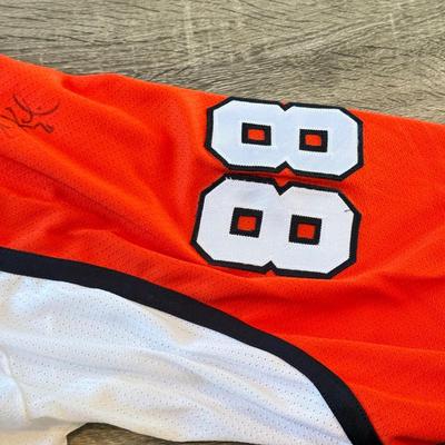 LOT 145A: 2000s NHL Philadelphia Flyers #88 Eric Lindros CCM Hockey Jersey w/ UnIDed Signatures