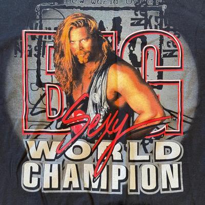 LOT 150A: WCW New World Order Kevin Nash Big Sexy World Champion T-Shirt (Medium)