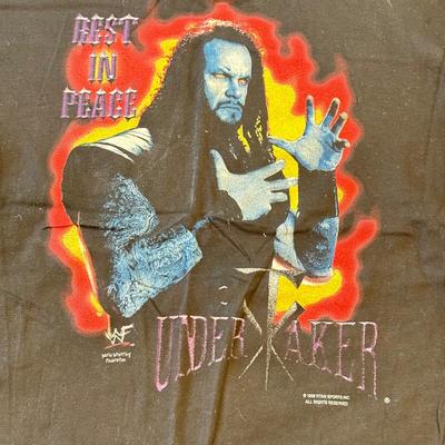 LOT 151A: 1998 WWF Undertaker Rest in Peace T-Shirt (Youth XL)