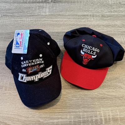 LOT 152A: NBA Hats: Chicago Bulls & NWT 76ers