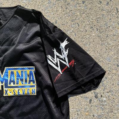 LOT 155A: 2001 WWF WrestleMania X-Seven Houston Texas Event Button Down Jersey (48L)