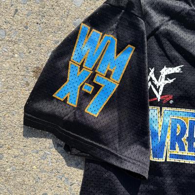 LOT 155A: 2001 WWF WrestleMania X-Seven Houston Texas Event Button Down Jersey (48L)