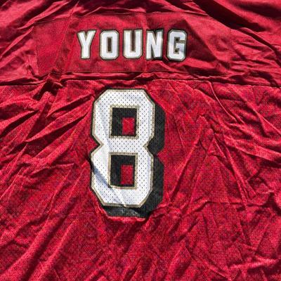 LOT 157A: NWT NFL Logo Athletic Steve Young San Francisco 49ers Jersey (Youth XL)