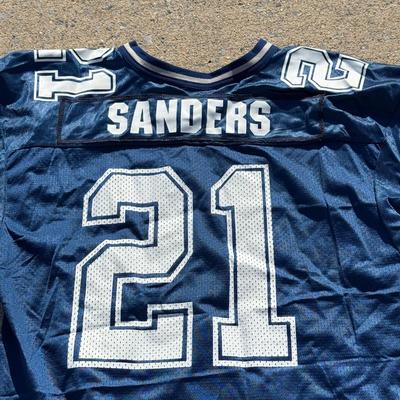 LOT 159A: NWT Wilson NFL Deion Sanders Dallas Cowboys Jersey (Youth XL 18-20)