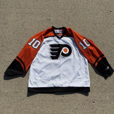 LOT 160A: NHL Philadelphia Flyers John Leclair CCM Hockey Jersey (XL)