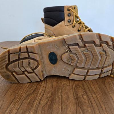 LOT 161A: Mack Steel Toed Black Boots & Texas Steer Steel Toed Boots