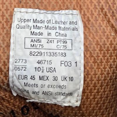 LOT 161A: Mack Steel Toed Black Boots & Texas Steer Steel Toed Boots