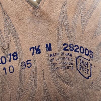 LOT 163A: Dan Post Genuine Python Cowboy Boots