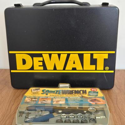 LOT 167A: DeWalt Cordless Drill & Squeeze Wrench