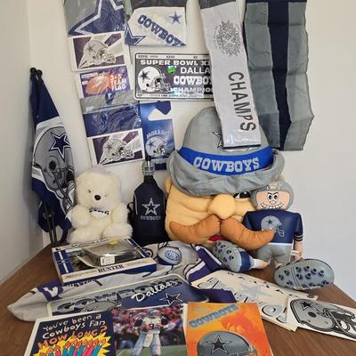 LOT 168B: We Dem Boys! 56x33 Flag, Wind Socks, Window Decals, License Plates, Door Hanger, Water Bottle, Banners, Coasters, Glass Plaque,...