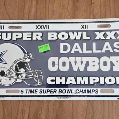 LOT 168B: We Dem Boys! 56x33 Flag, Wind Socks, Window Decals, License Plates, Door Hanger, Water Bottle, Banners, Coasters, Glass Plaque,...