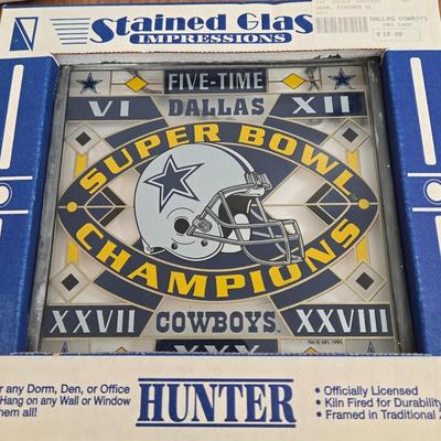 LOT 168B: We Dem Boys! 56x33 Flag, Wind Socks, Window Decals, License Plates, Door Hanger, Water Bottle, Banners, Coasters, Glass Plaque,...