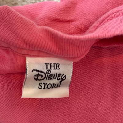 LOT 172A: NWT Disney Embroidered Mickey & Minnie Denim Overalls (Medium), WDW Sleepwear Embroidered Minnie Hula T-Shirt (Small) &...