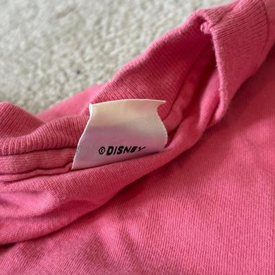 LOT 172A: NWT Disney Embroidered Mickey & Minnie Denim Overalls (Medium), WDW Sleepwear Embroidered Minnie Hula T-Shirt (Small) &...