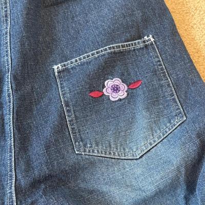 LOT 172A: NWT Disney Embroidered Mickey & Minnie Denim Overalls (Medium), WDW Sleepwear Embroidered Minnie Hula T-Shirt (Small) &...