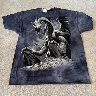 LOT 174A: Sick T-Shirts: Clementon Amusement Park Big Cat Encounter White Tiger (Medium), The Mountain Dragon Graphic (XL) & Art...