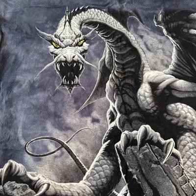 LOT 174A: Sick T-Shirts: Clementon Amusement Park Big Cat Encounter White Tiger (Medium), The Mountain Dragon Graphic (XL) & Art...