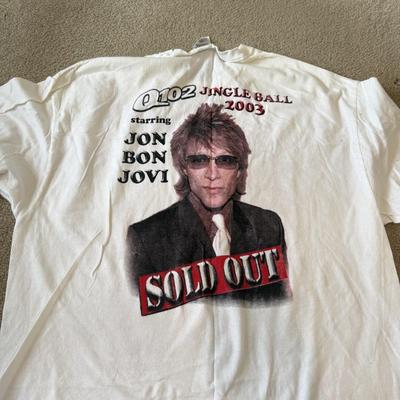 LOT 175A: 2000s Concert / Tour Shirts w/ Hat: Rod Stewart & Bon Jovi