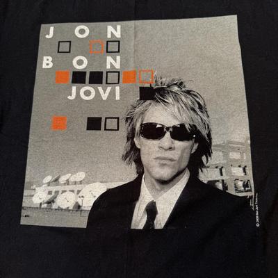 LOT 175A: 2000s Concert / Tour Shirts w/ Hat: Rod Stewart & Bon Jovi