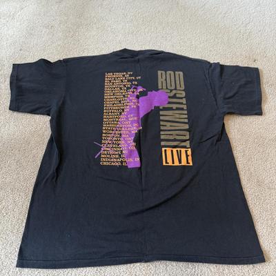 LOT 175A: 2000s Concert / Tour Shirts w/ Hat: Rod Stewart & Bon Jovi