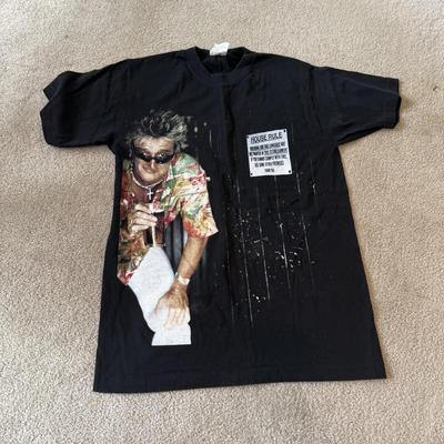 LOT 175A: 2000s Concert / Tour Shirts w/ Hat: Rod Stewart & Bon Jovi