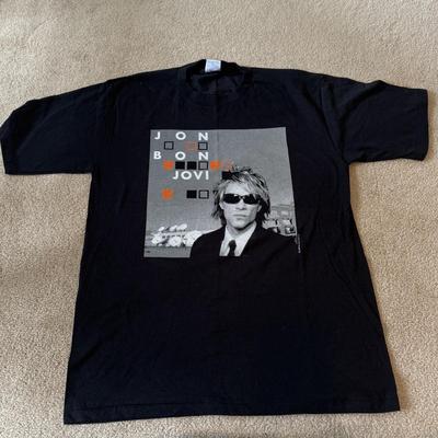 LOT 175A: 2000s Concert / Tour Shirts w/ Hat: Rod Stewart & Bon Jovi