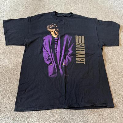LOT 175A: 2000s Concert / Tour Shirts w/ Hat: Rod Stewart & Bon Jovi