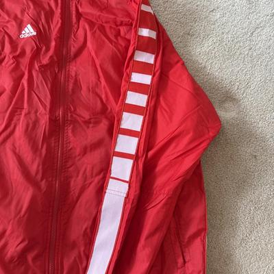 LOT 176A: Red & White Adidas Windbreaker Tracksuit (XL)