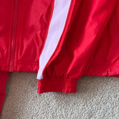 LOT 176A: Red & White Adidas Windbreaker Tracksuit (XL)