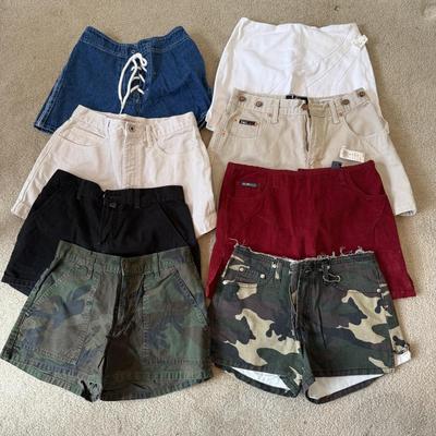 LOT 177A: Summer Skirts & Shorts in Junior/Petite Sizes: Paris Blues Original, Blue Asphalt, Lei, Guess Jeans, OP & No Appt...
