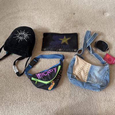 LOT 180A: Kid's Purses w/ Disney Mickey Mouse Roller Blade Fanny Pack