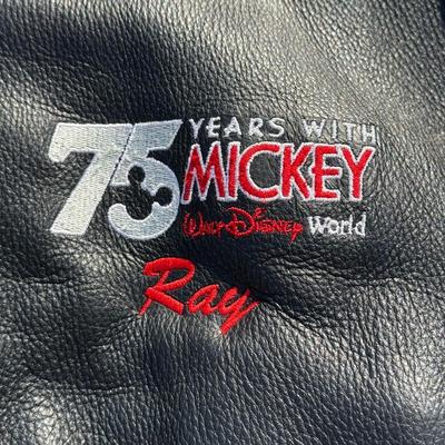 LOT 181A: Walt Disney World 75 Years with Mickey Heavy Leather Shell Jacket (XL)
