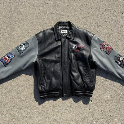 LOT 181A: Walt Disney World 75 Years with Mickey Heavy Leather Shell Jacket (XL)