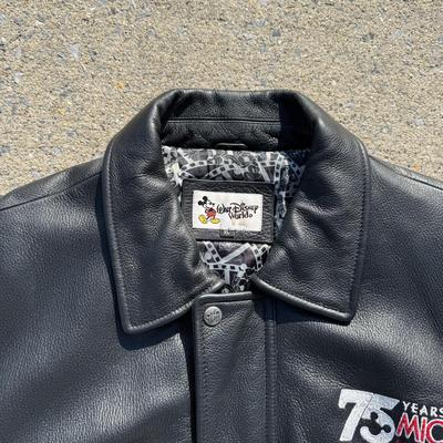 LOT 181A: Walt Disney World 75 Years with Mickey Heavy Leather Shell Jacket (XL)