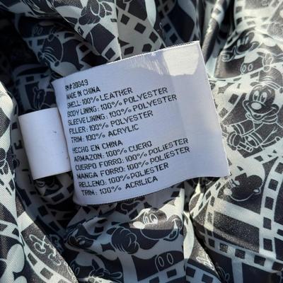 LOT 181A: Walt Disney World 75 Years with Mickey Heavy Leather Shell Jacket (XL)