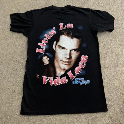 LOT 187A: Y2K Ricky Martin Livin' la Vida Loca Mountain Dew T-Shirt (Small/Medium)