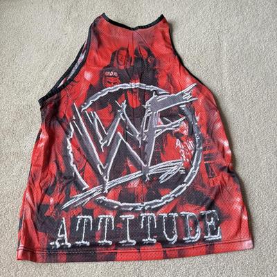 LOT 191B: 1999 WWF Attitude Stone Cold Steve Austin & Mankind Mesh Tanks (Large)